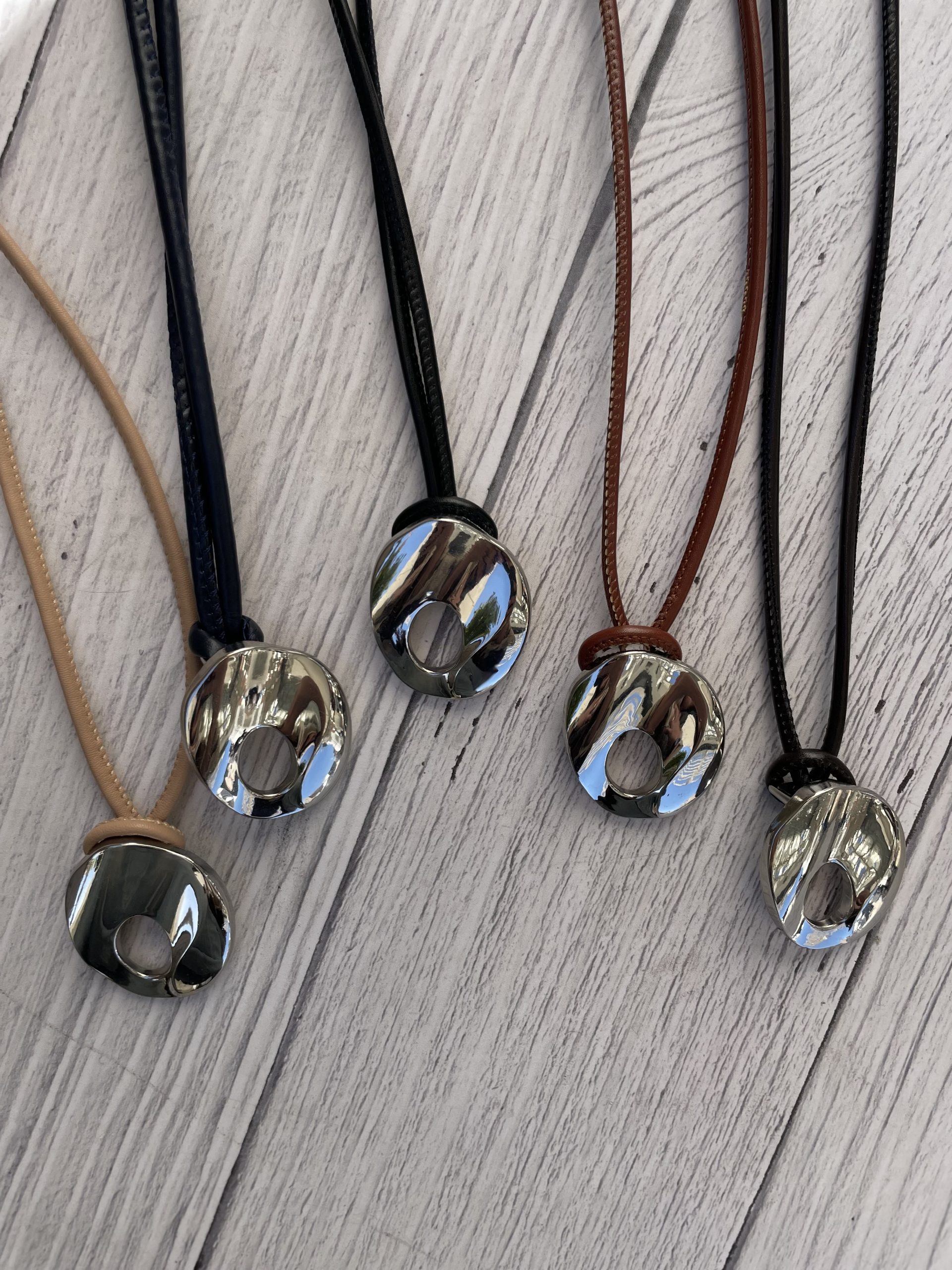 کمربند گره ای چرمی مدل دایره