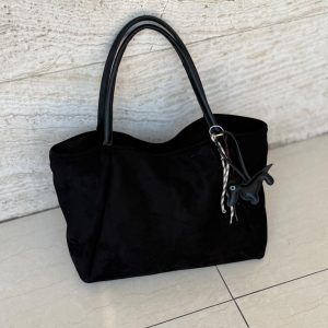 کیف زنانه جیر هلالی بزرگ